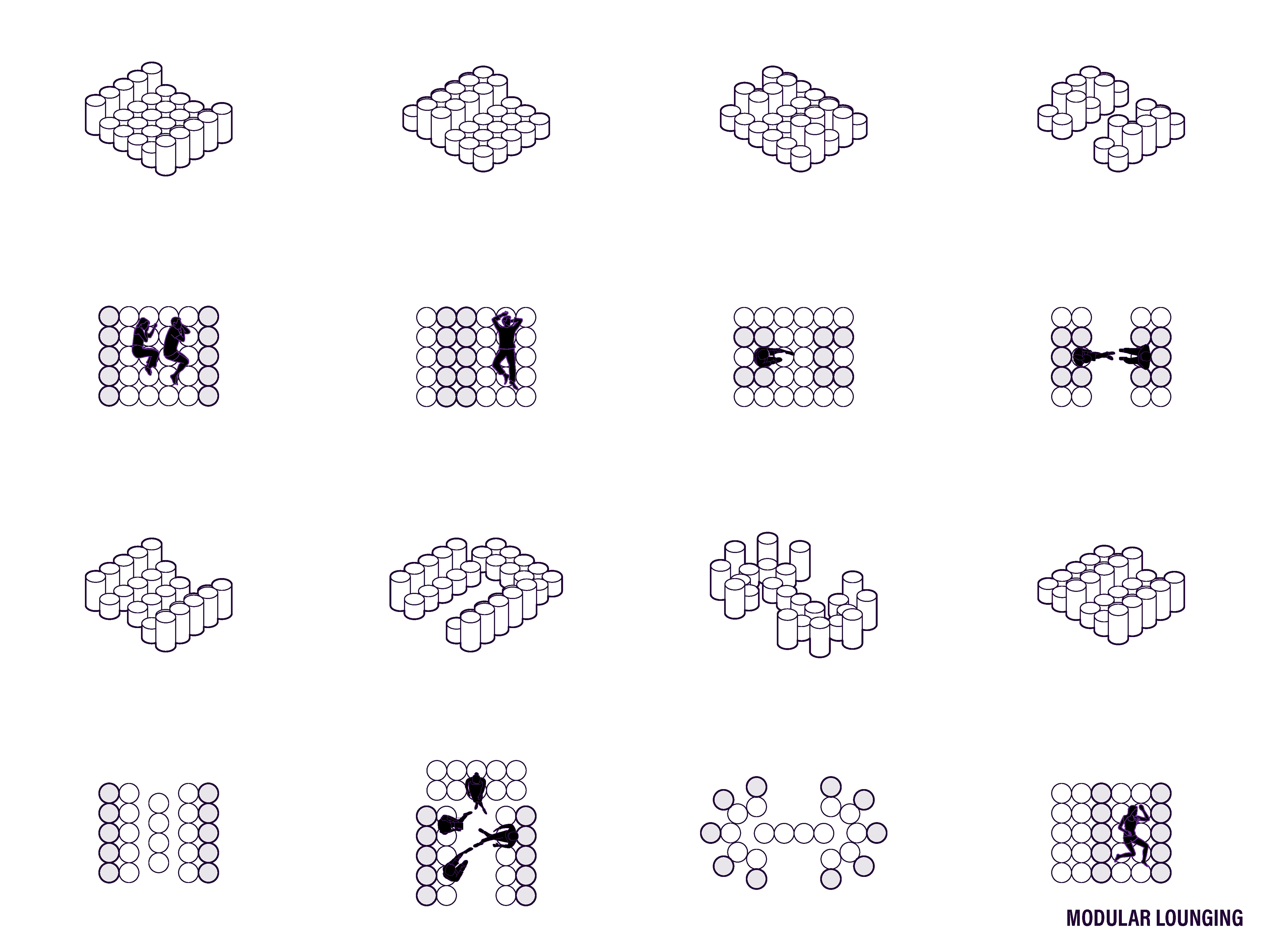 Serving as sofa, ottoman, and bed.