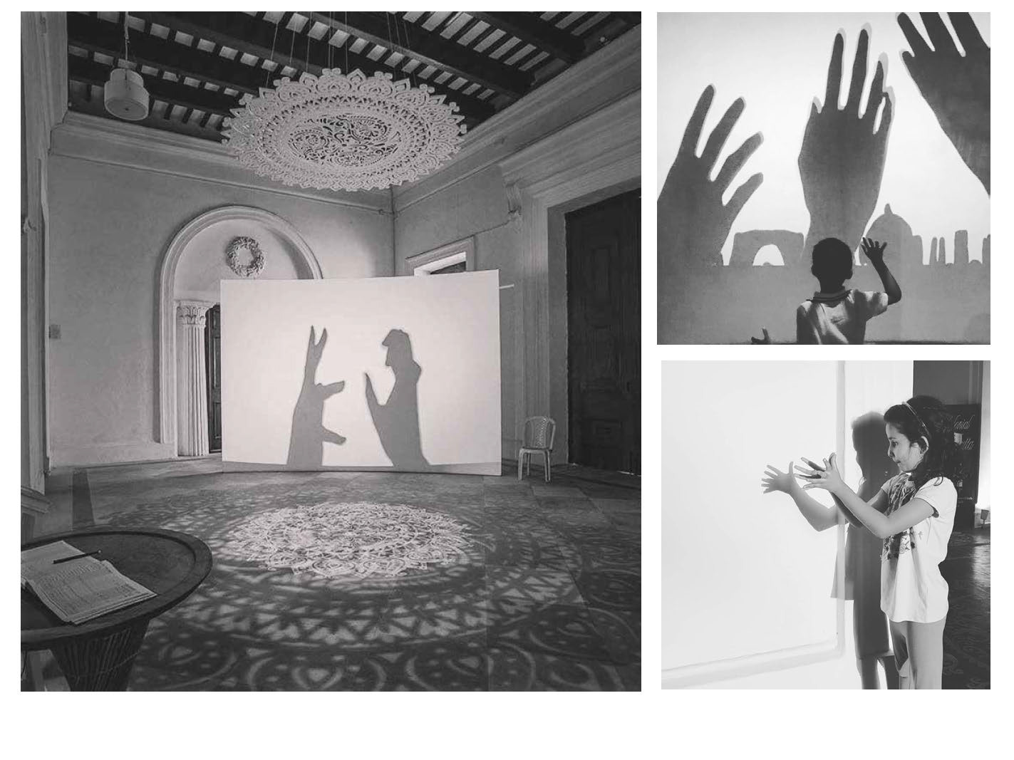 CITY OF SURPRISE: A video projection of a story depicted entirely using hand shadowgraphs, urges the visitor to shed their stereotypes about the city - Let Calcutta Surprise You!