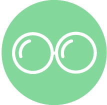 Bubble glasses mini logo