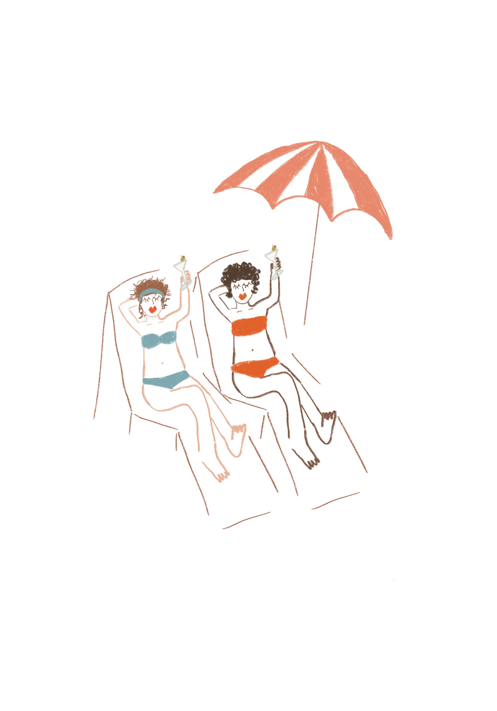 two ladies in the sun