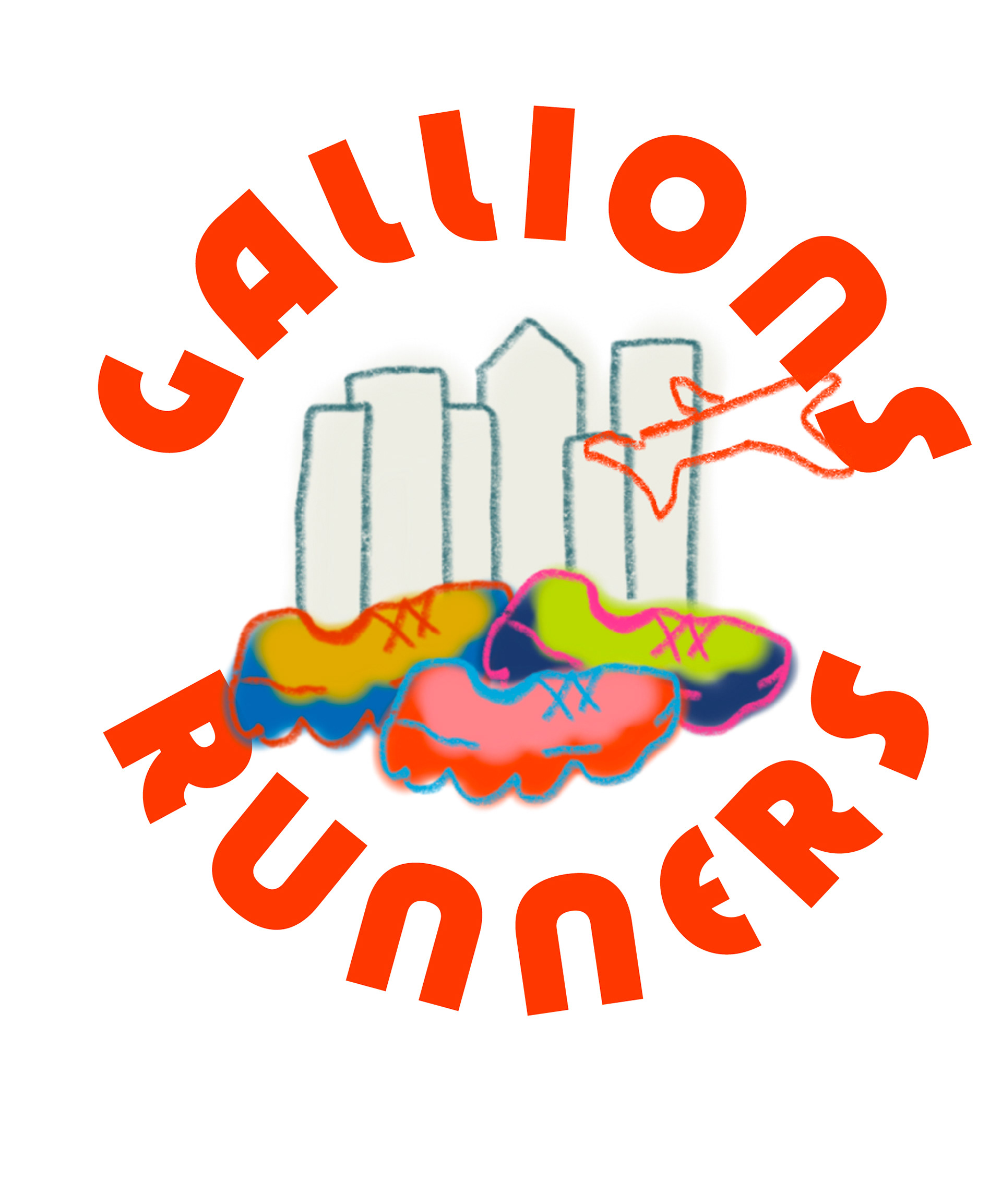 illustration and logo design for East London run club