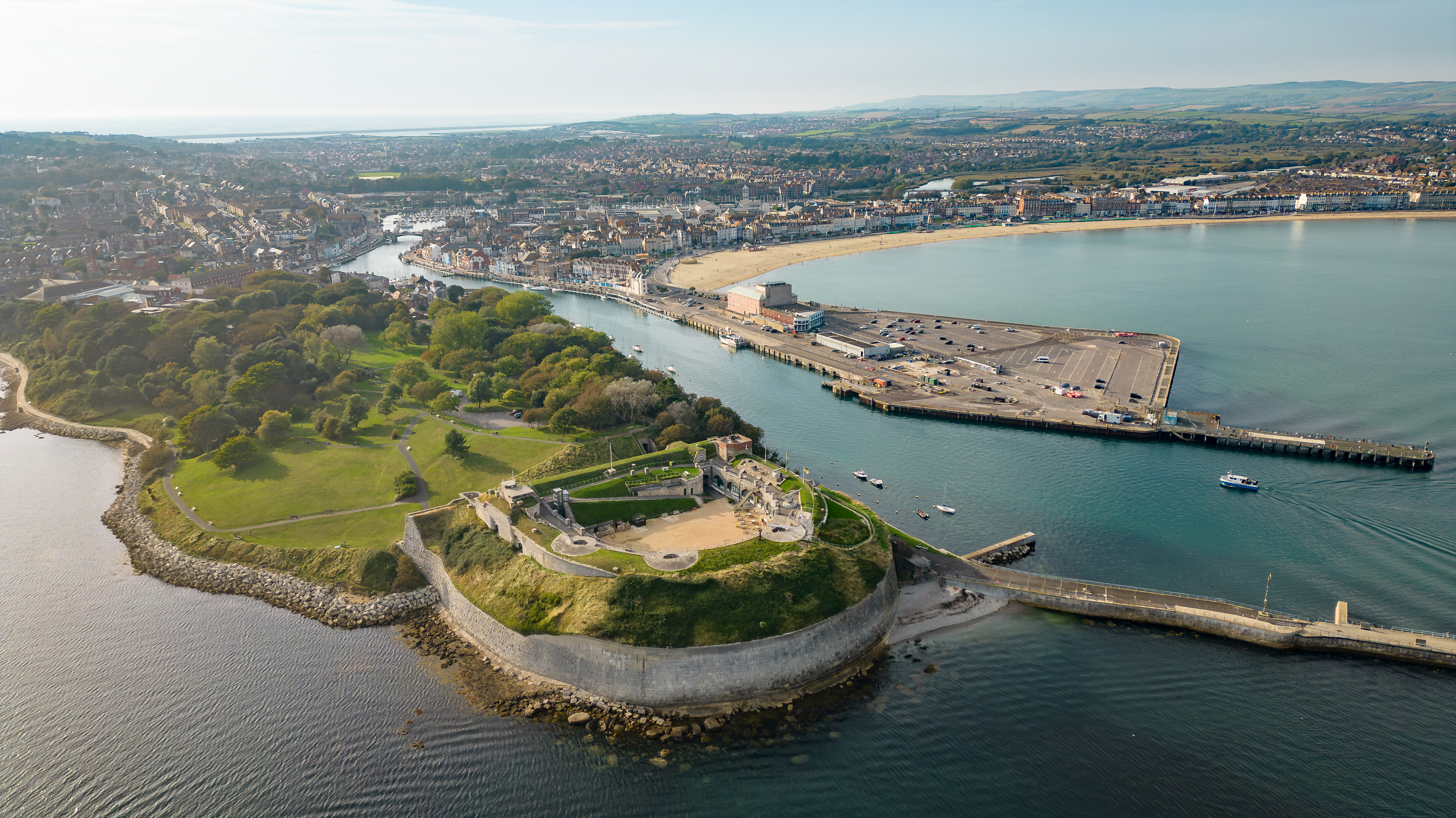 Nothe Fort & Weymouth from the Air