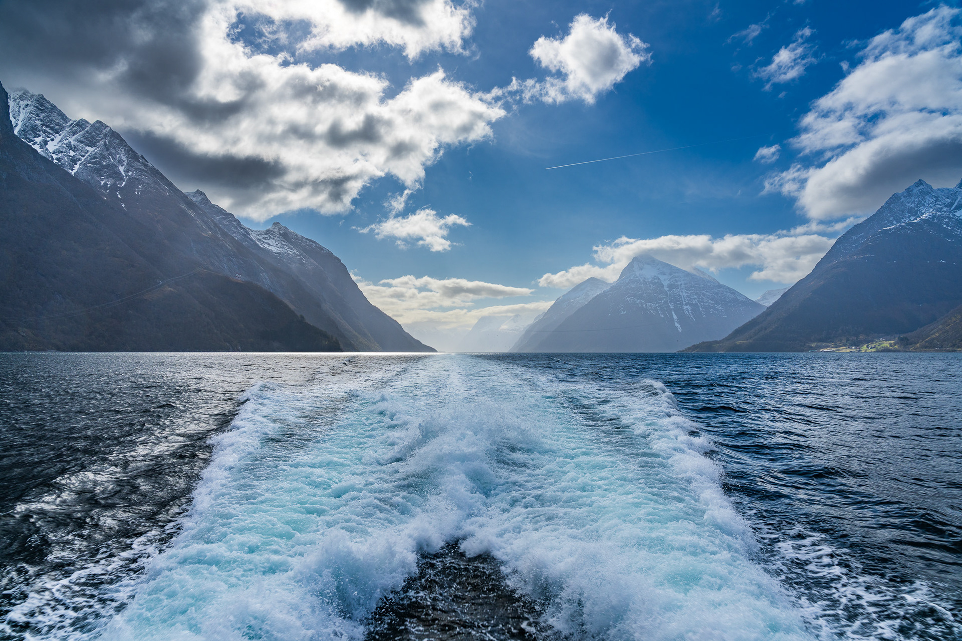 Leaving Hjorundfjord, Norway