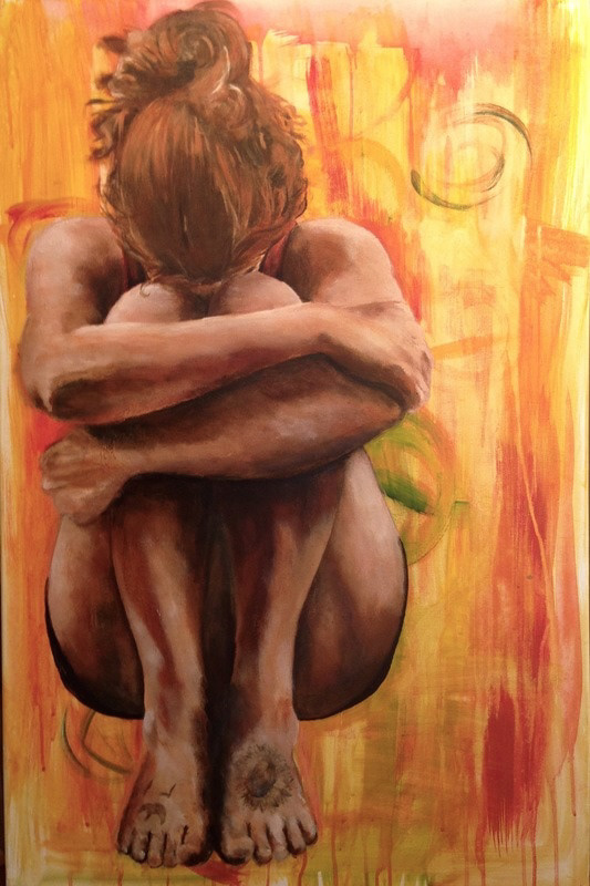 Untitled, Acrylic on Canvas 24" x 36"