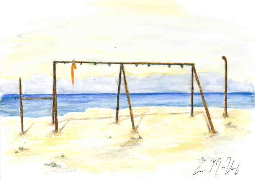Playground, Watercolor, 9" x 12" 
