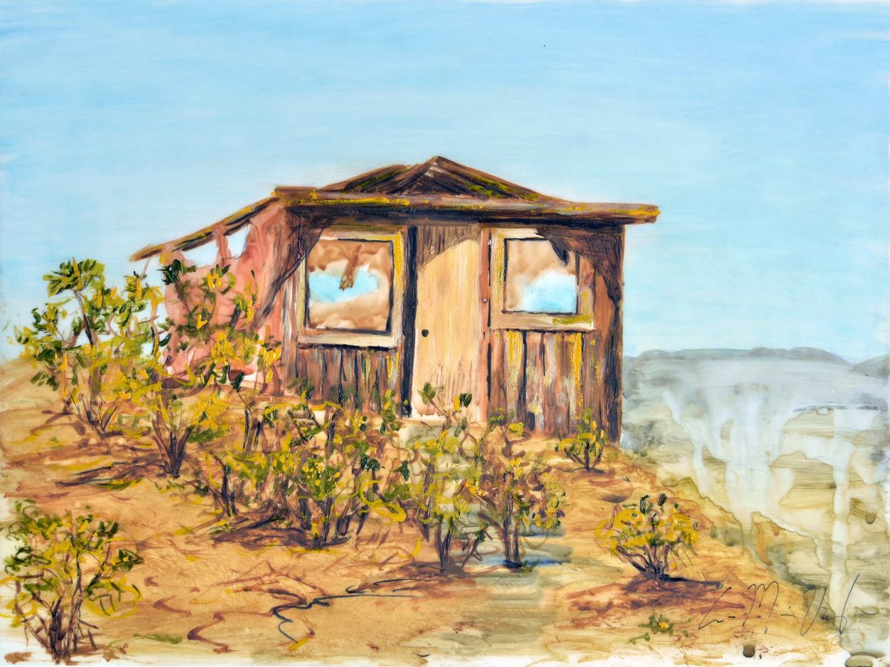 Randsburg House, Watercolor, 9" x 12" 