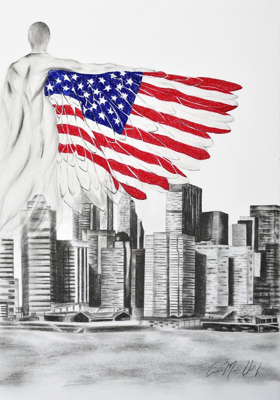 Covered, Graphite & Colored Pencils, 10.5" x 16"