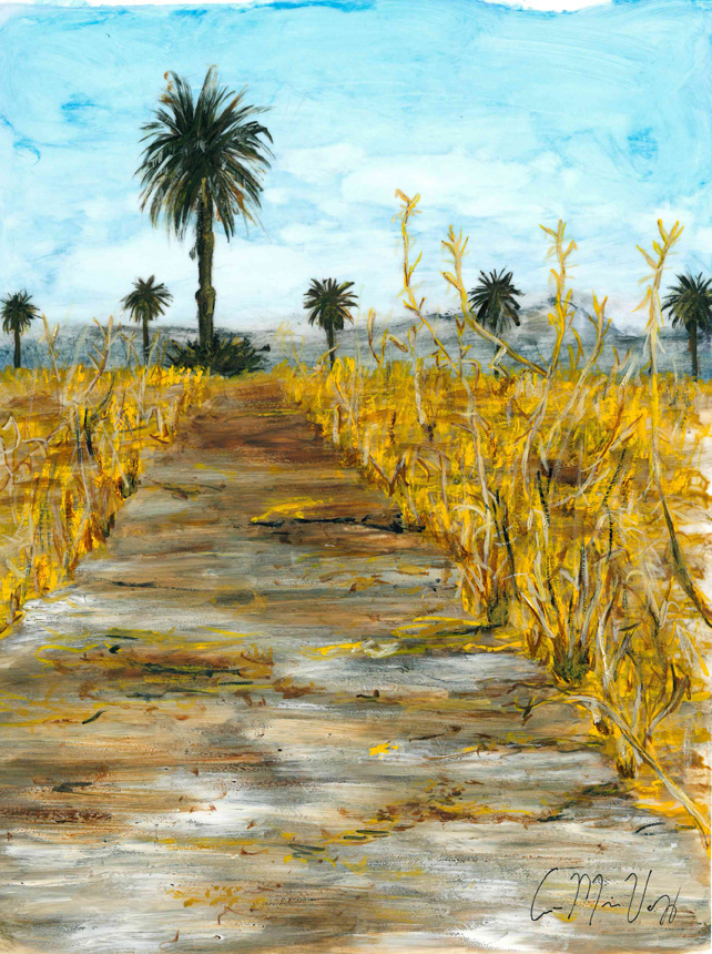 Golden Weeds, Watercolor, 9" x 12"