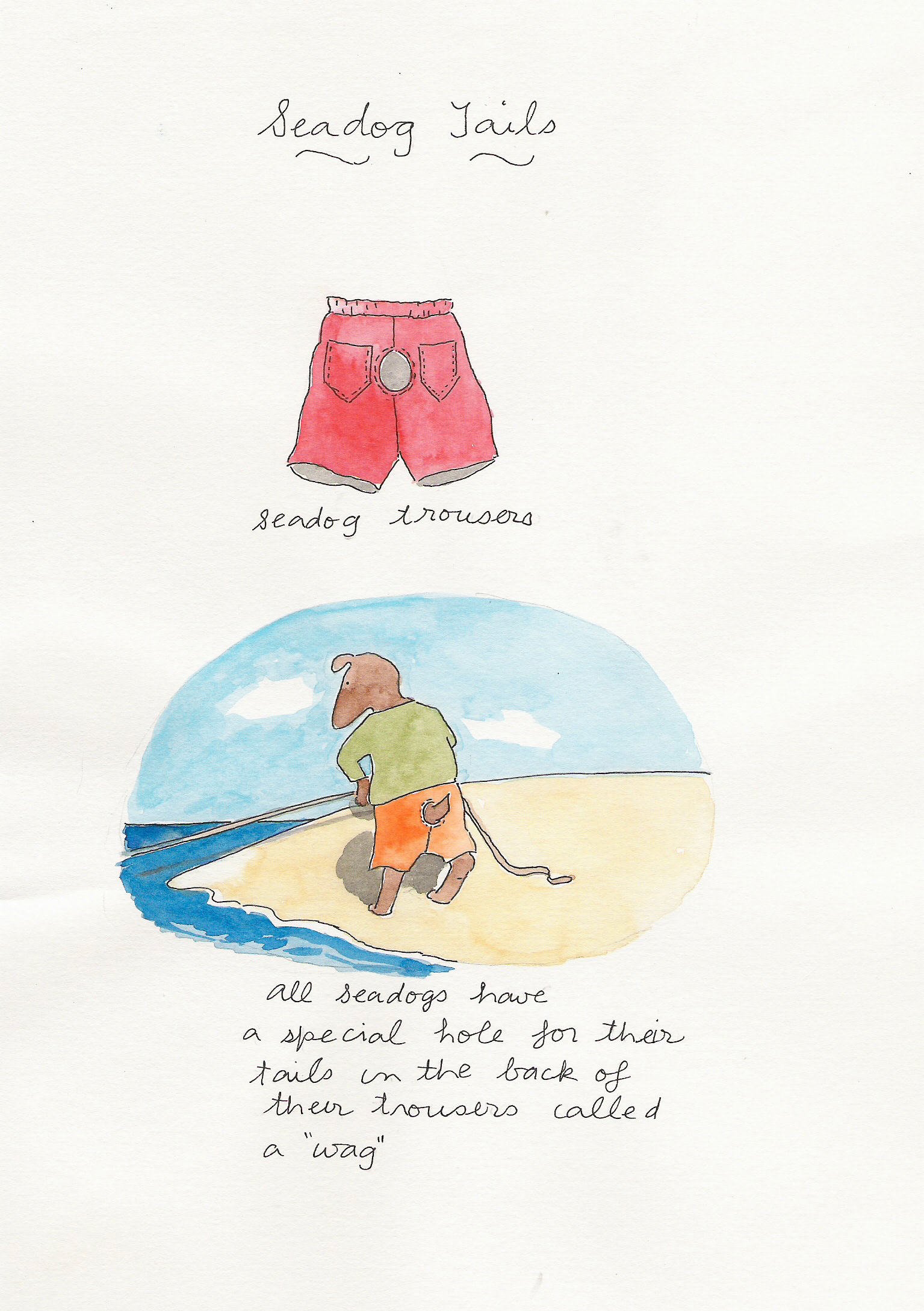 A painting made when developing ideas about the seadogs