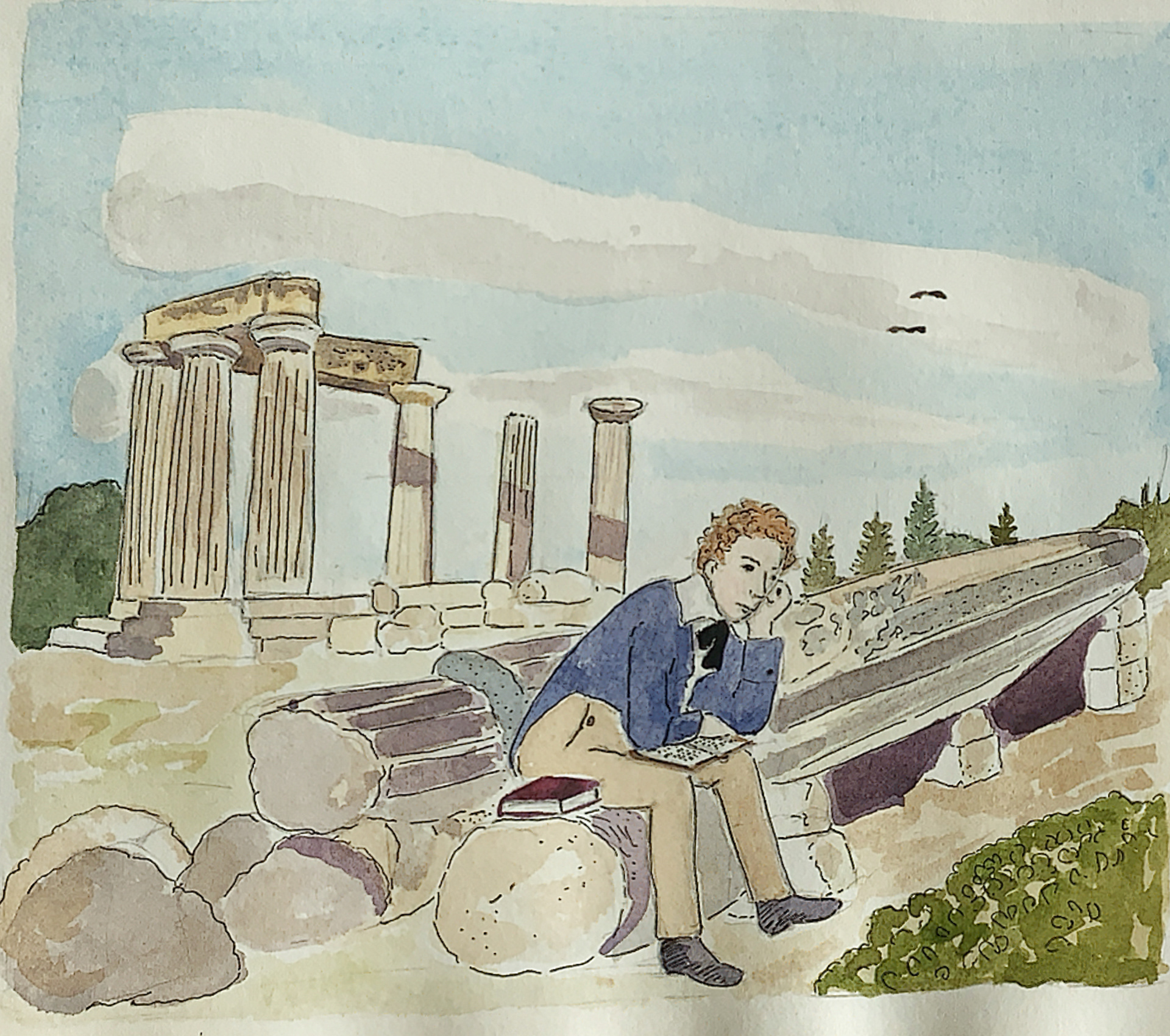 John Keats imagining Greek ruins