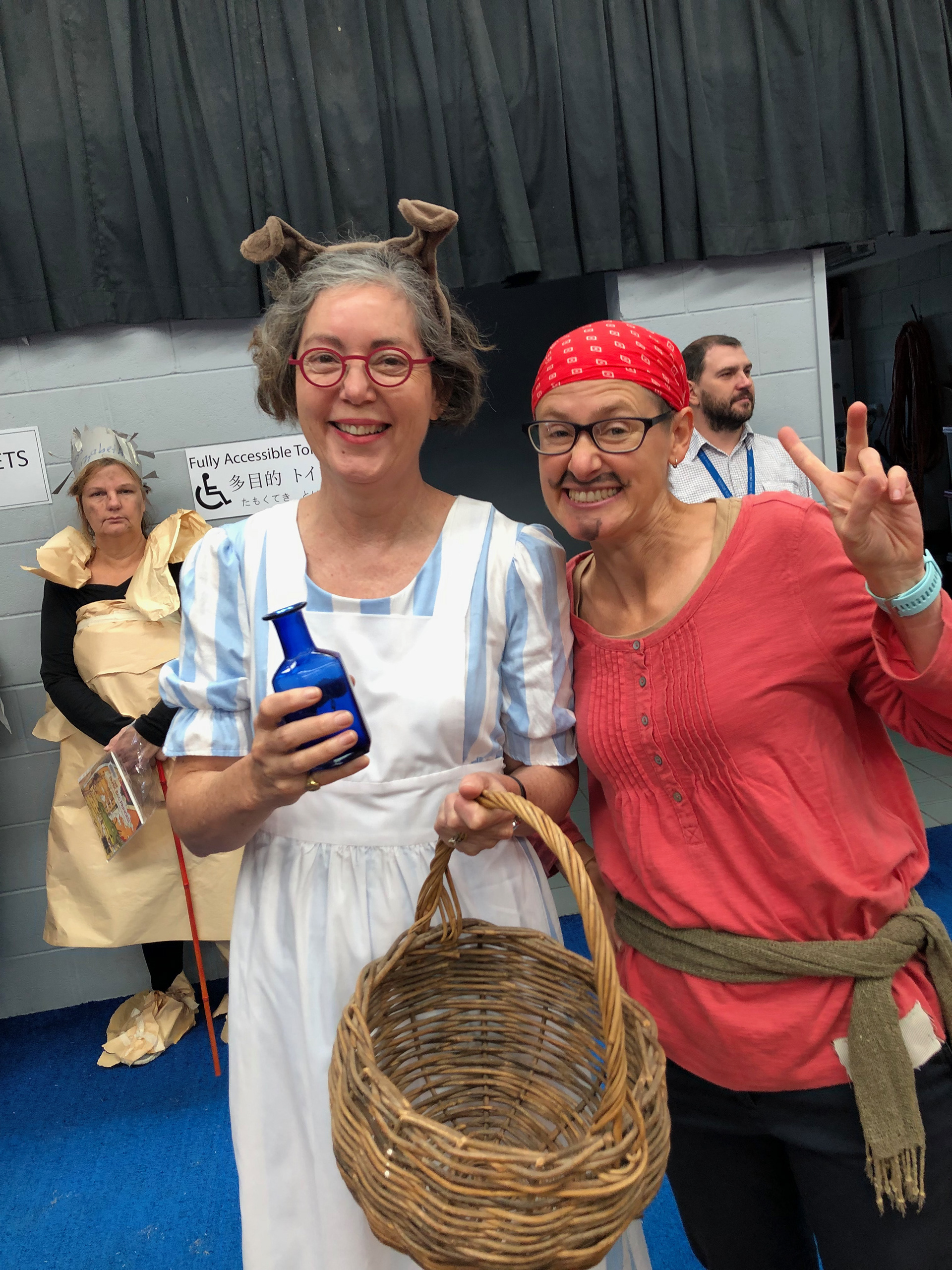 Me dressed as Blue Bottle for a children's book week festival. With Lucia dressed as a pirate