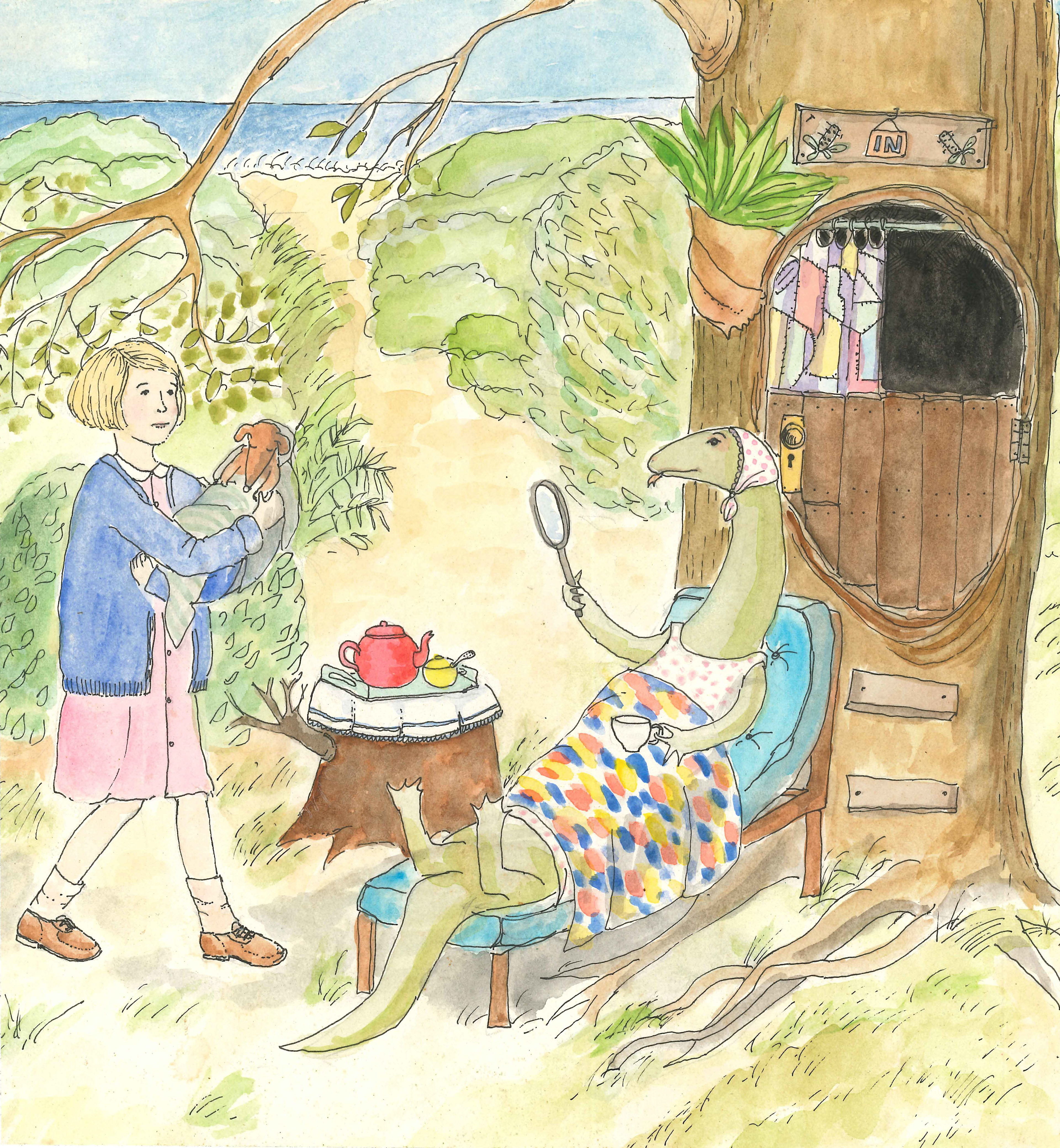 Claire asked Granny Goanna what could be wrong with the little creature
