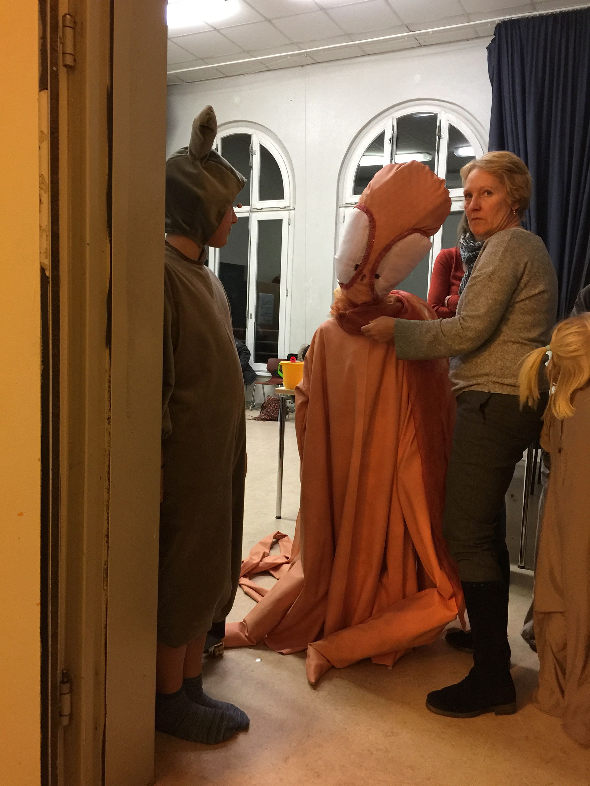 Petra with her giant squid costume