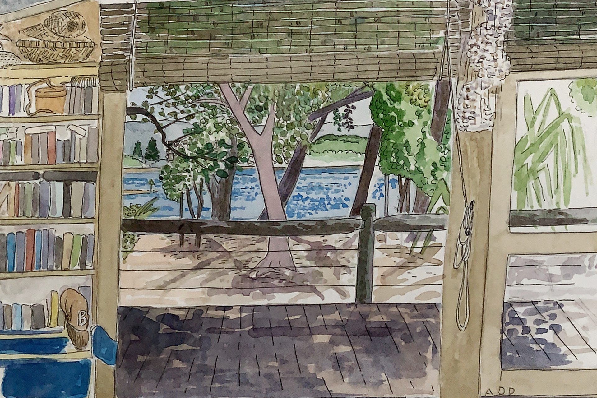 The verandah at the island