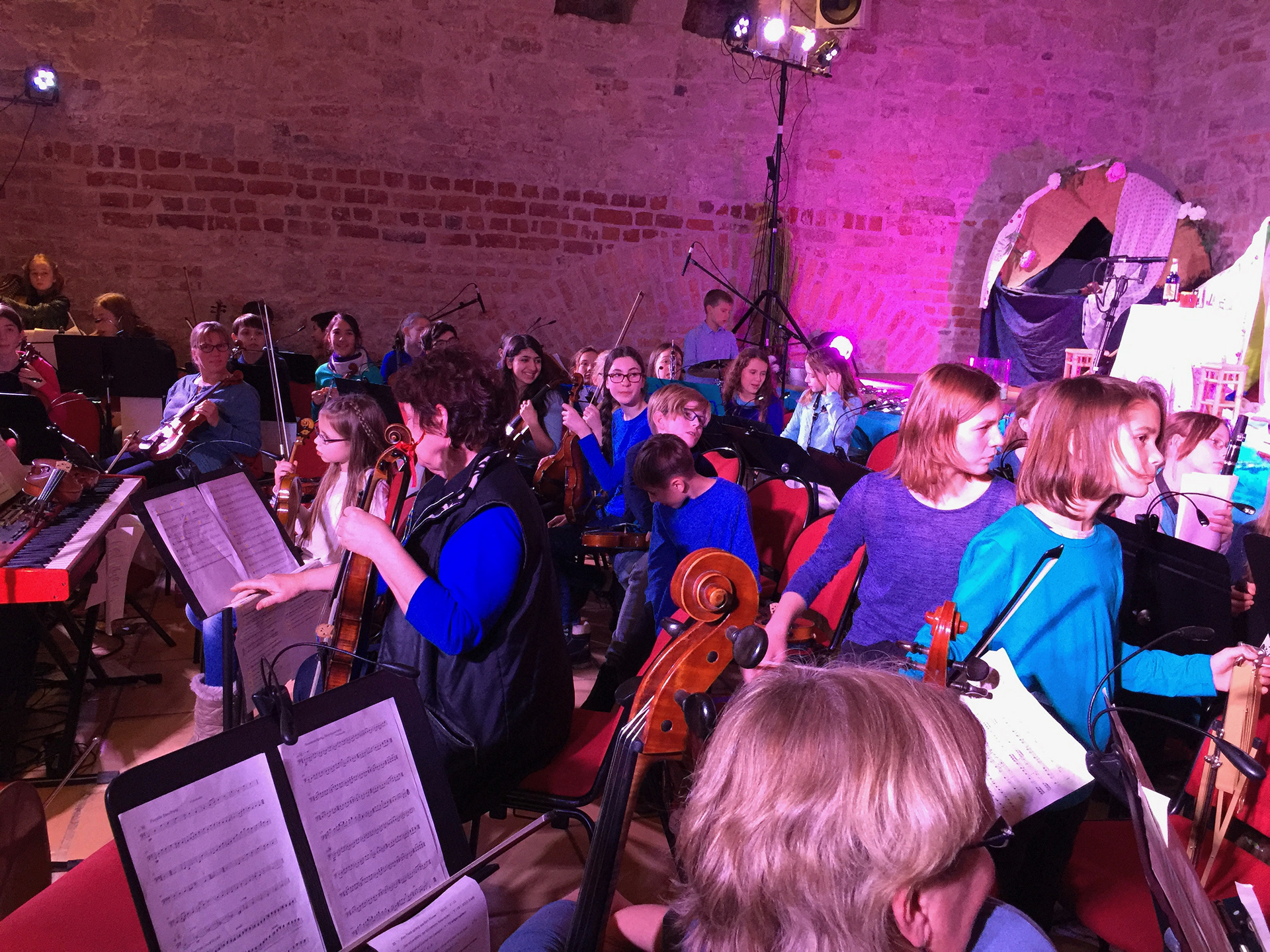 The orchestra in full swing