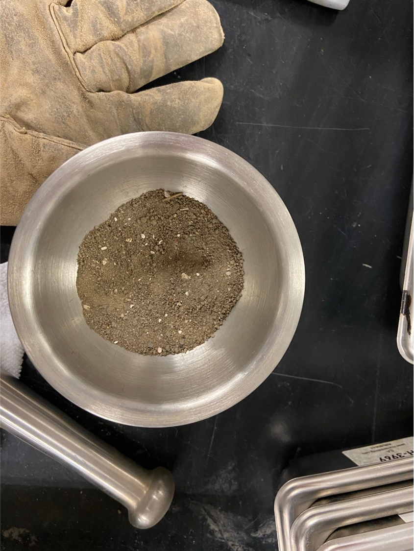 Sample from Longborough after grinding and sifting.
