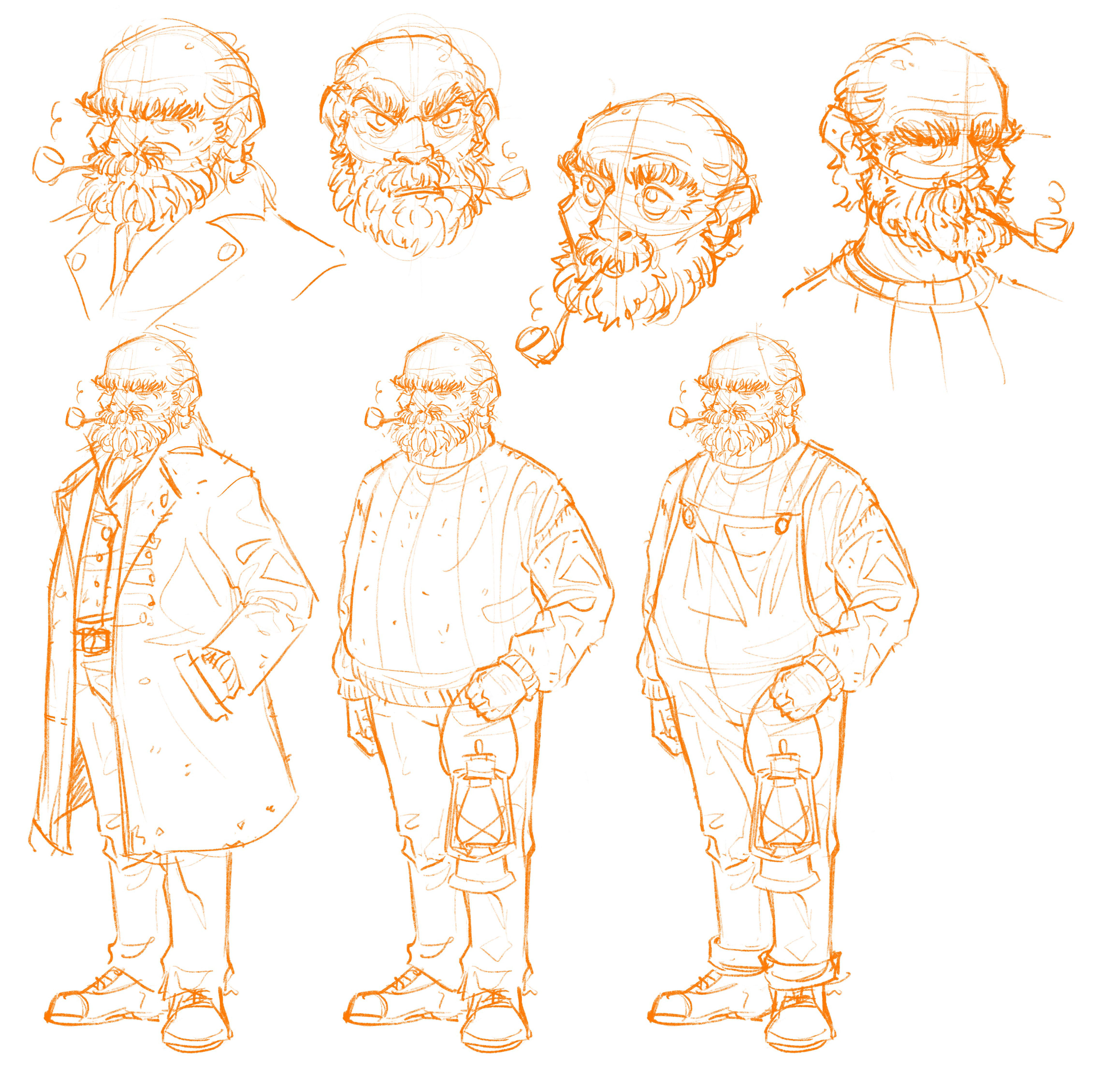character sketches for 'keep the light'