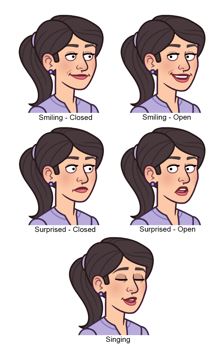expressions by me, character design by a team member