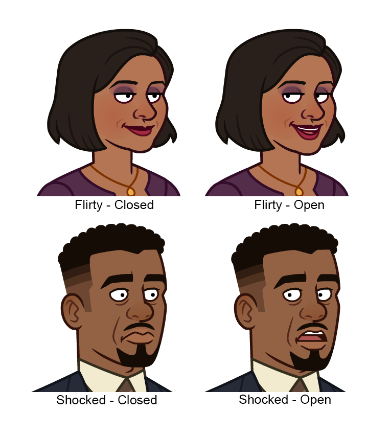 expressions by me, character design by a team member