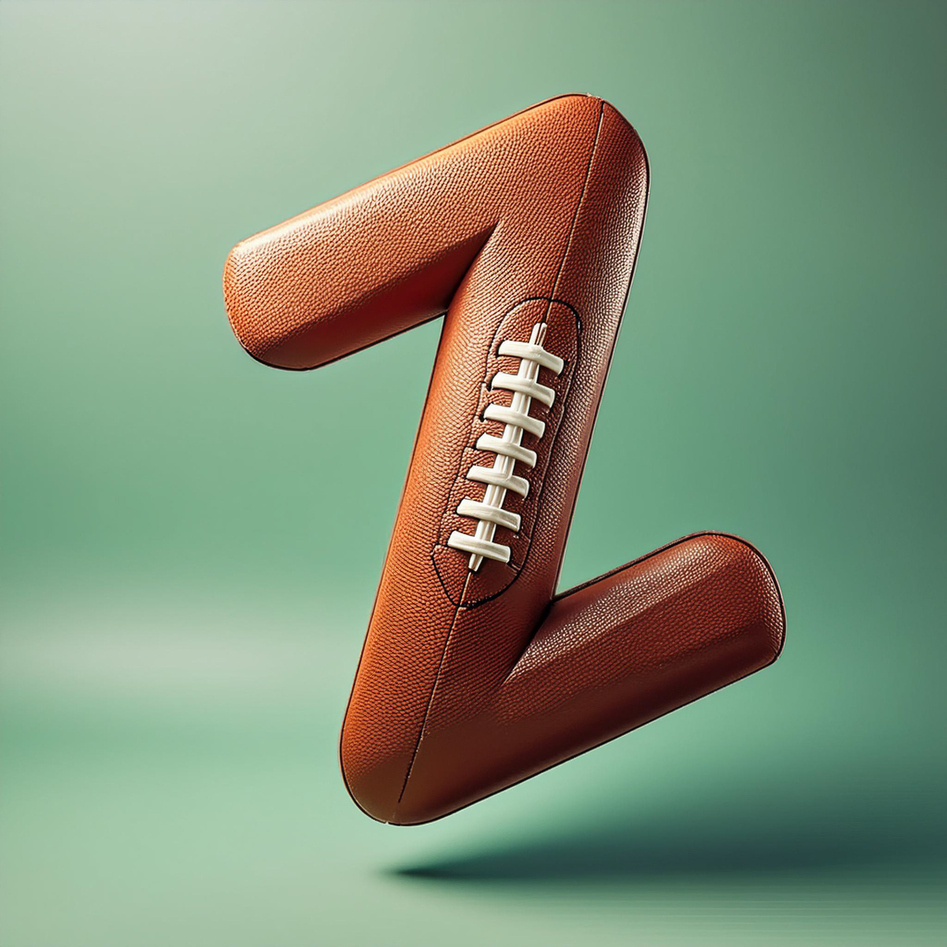 Digital design letter Z American football