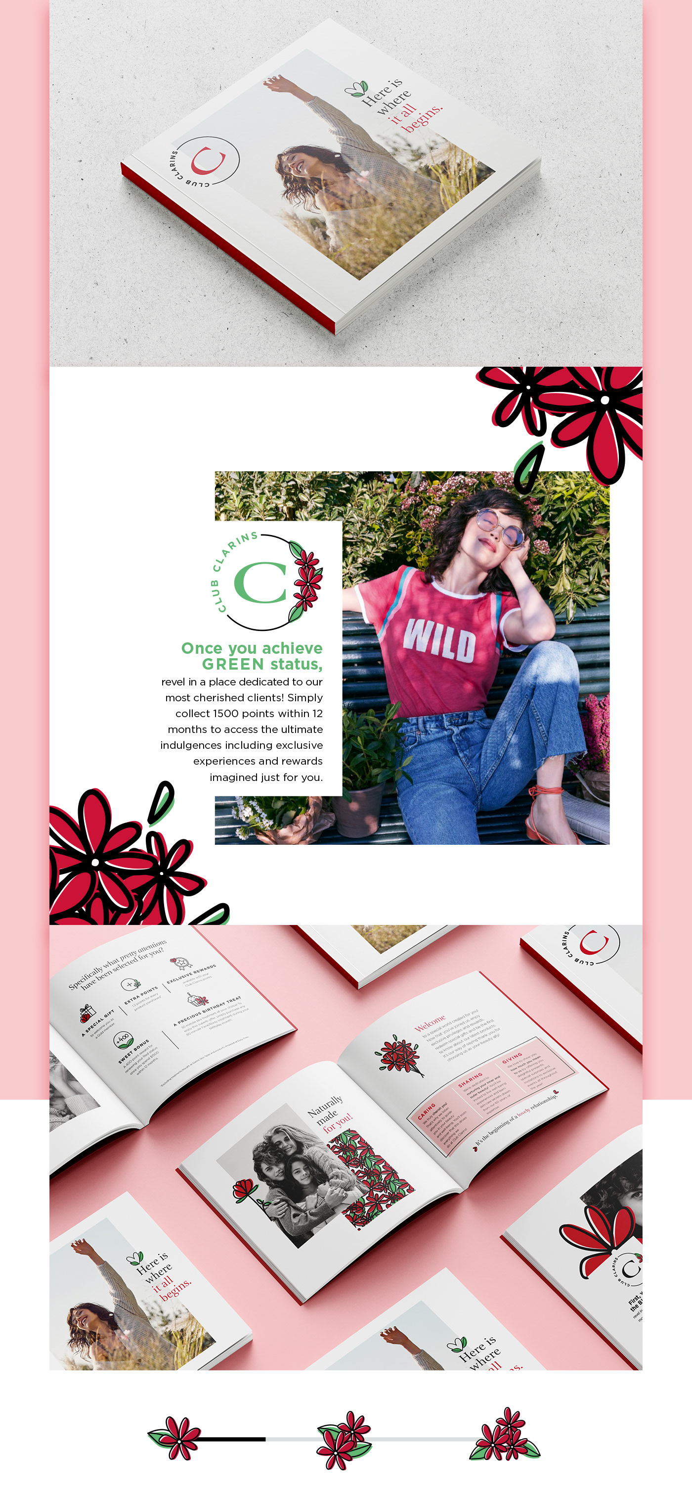 cworked | designer graphique free-lance - CLUB CLARINS • PROGRAMME DE  FIDÉLITÉ