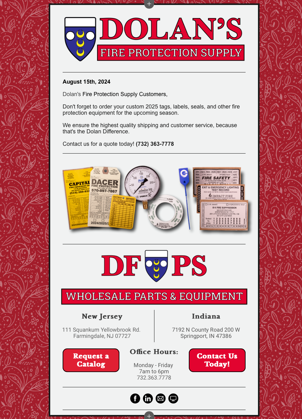 DFPS Custom Label Email Blast