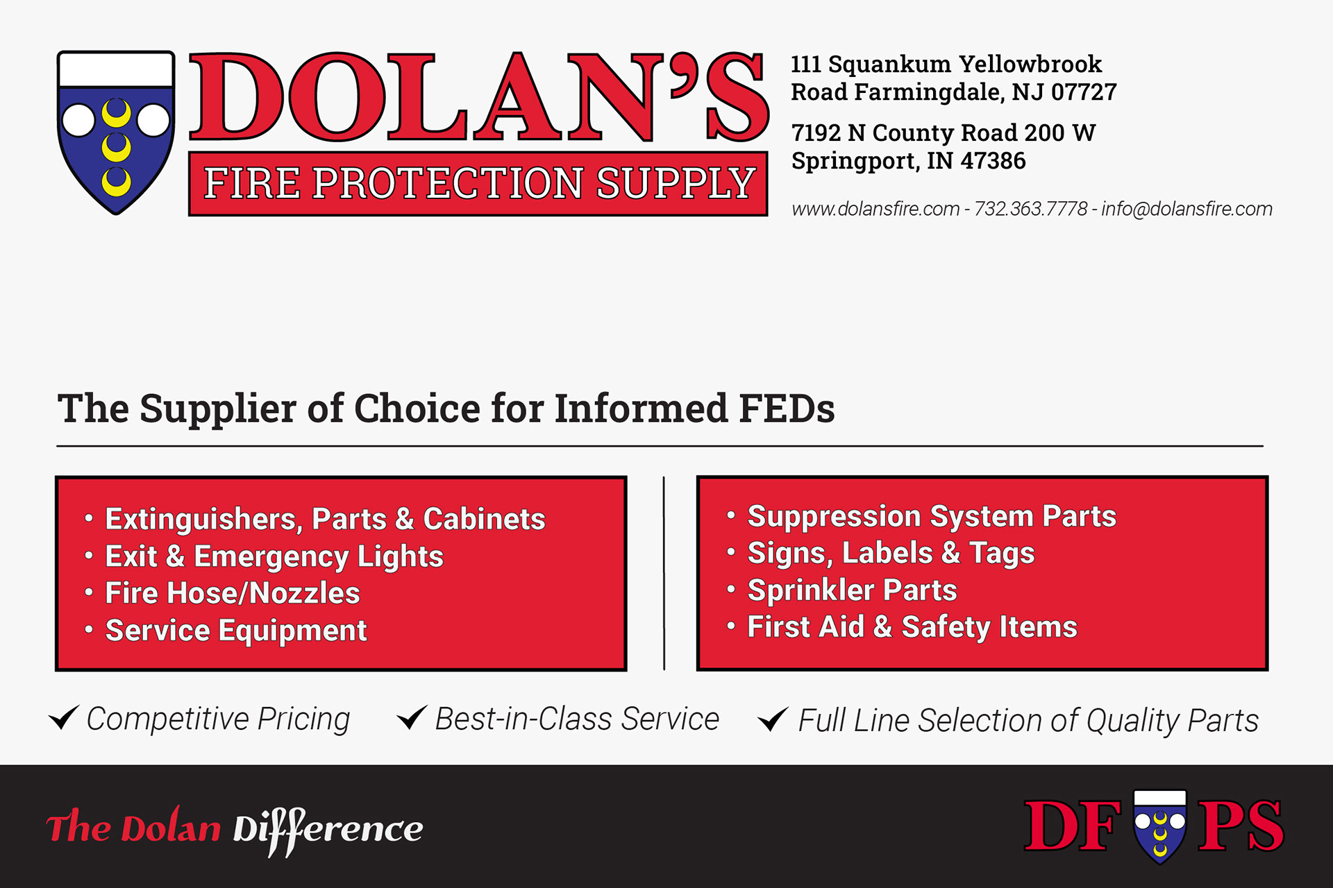 Dolan's Fire NAFED Advertisement