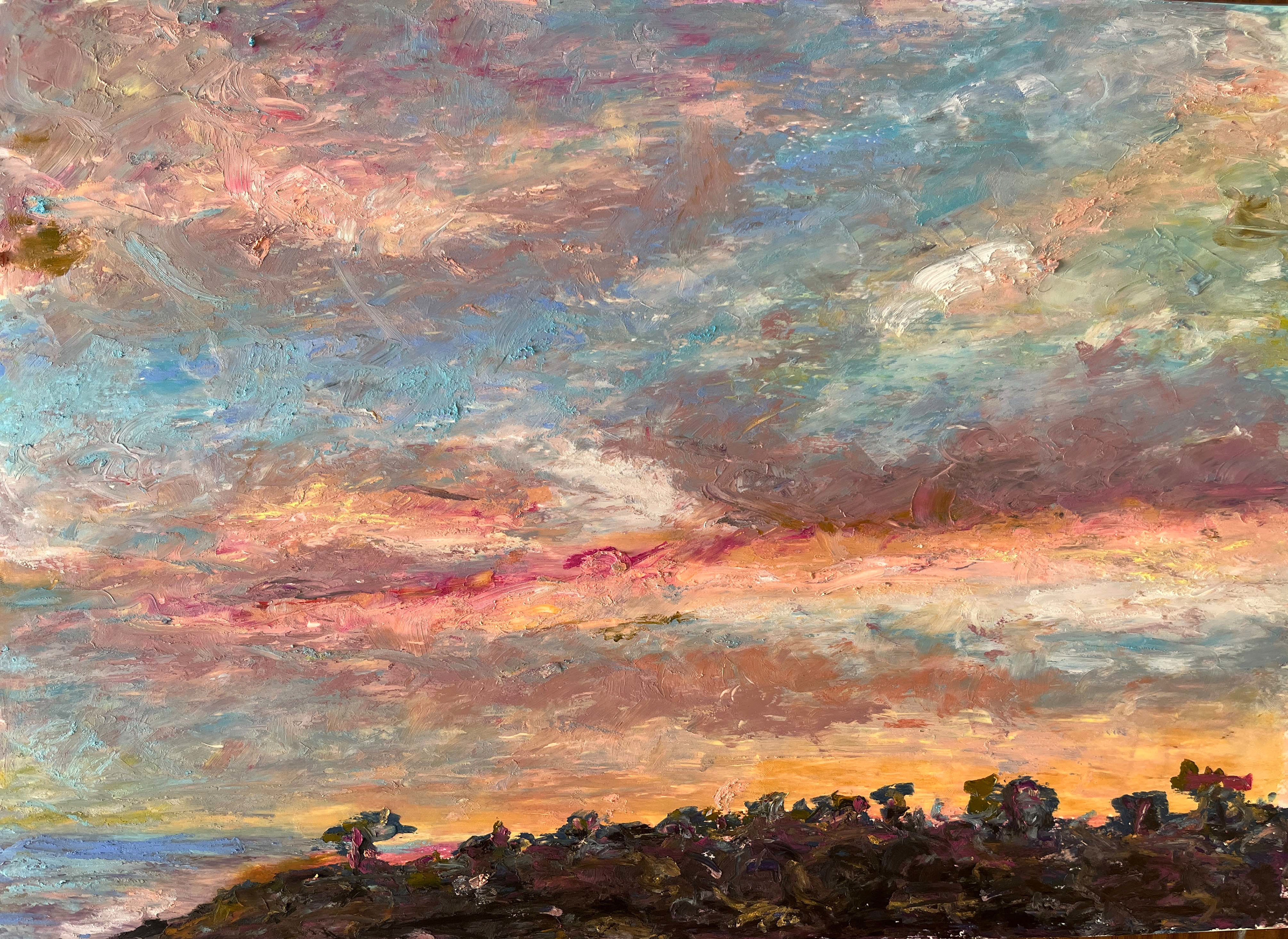 oil pastel on paper