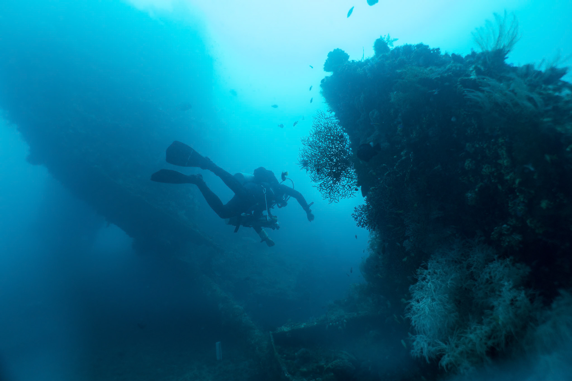 We complered our Padi Self Reliant specialty course on the wreck of the Liberty, off Tulamben, Bali.