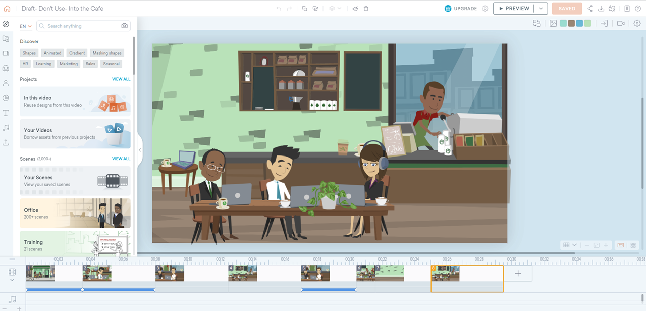 This was the final draft of the cafe. It felt more open and less cluttered. It would make it easier in the later scenarios to see the customer standing at the register/bar area, but still feel visually balanced.