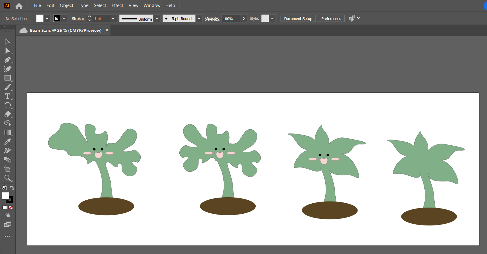 Making the bean tree look like an actual coffee plant was tricker than I anticipated.