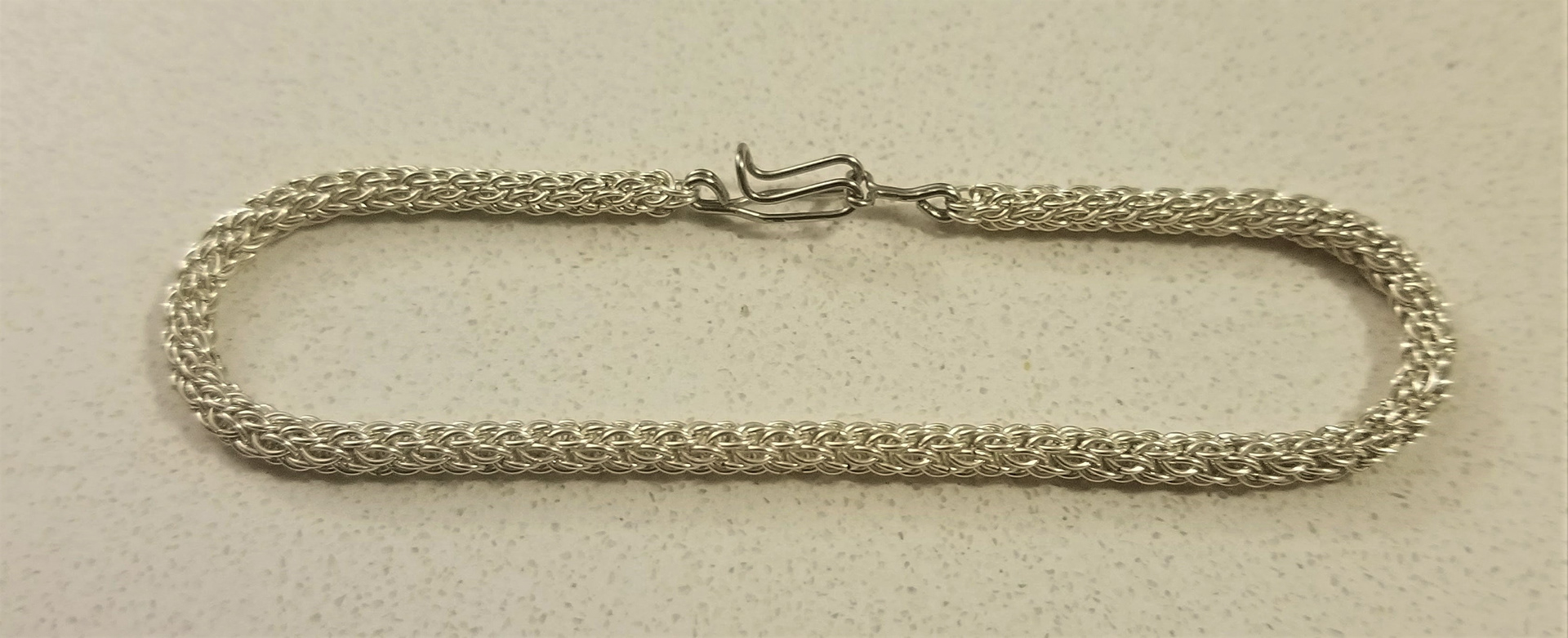 26 gauge sterling silver bracelet, stainless clasp