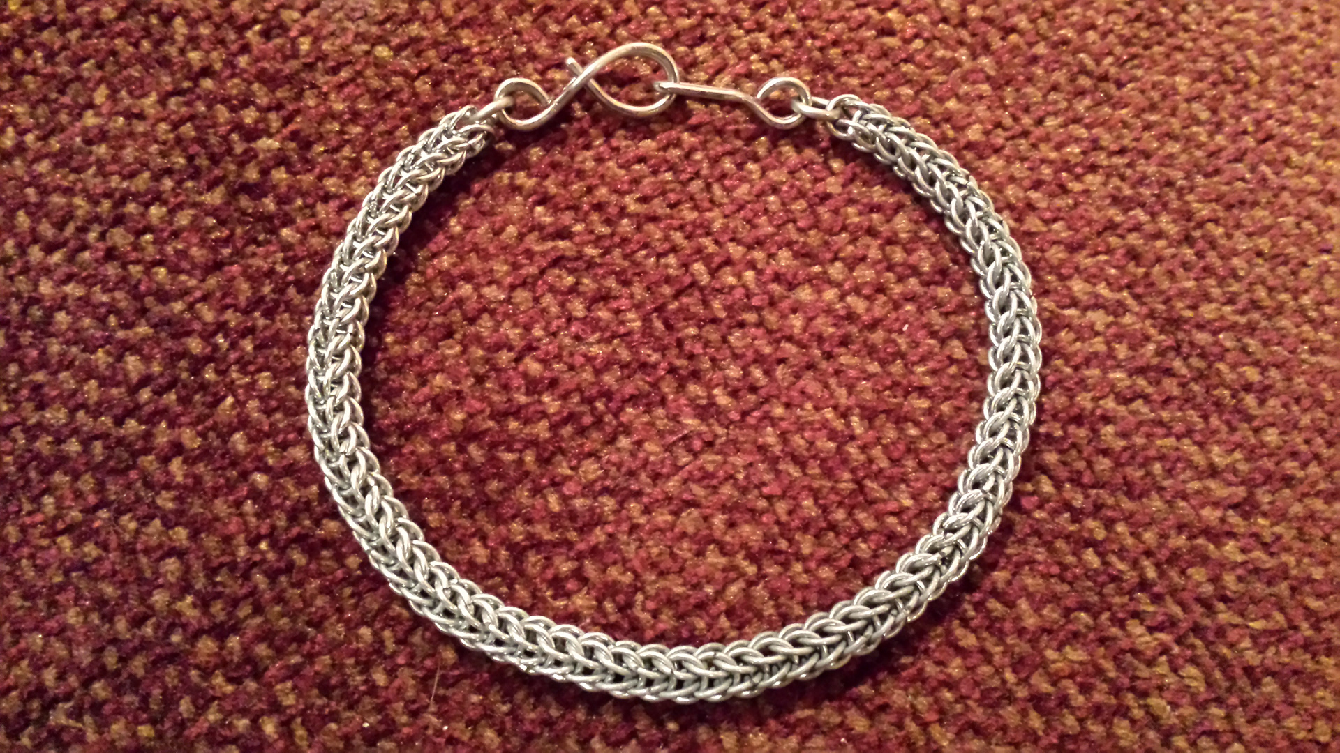 24 gauge stainless bracelet, stainless clasp