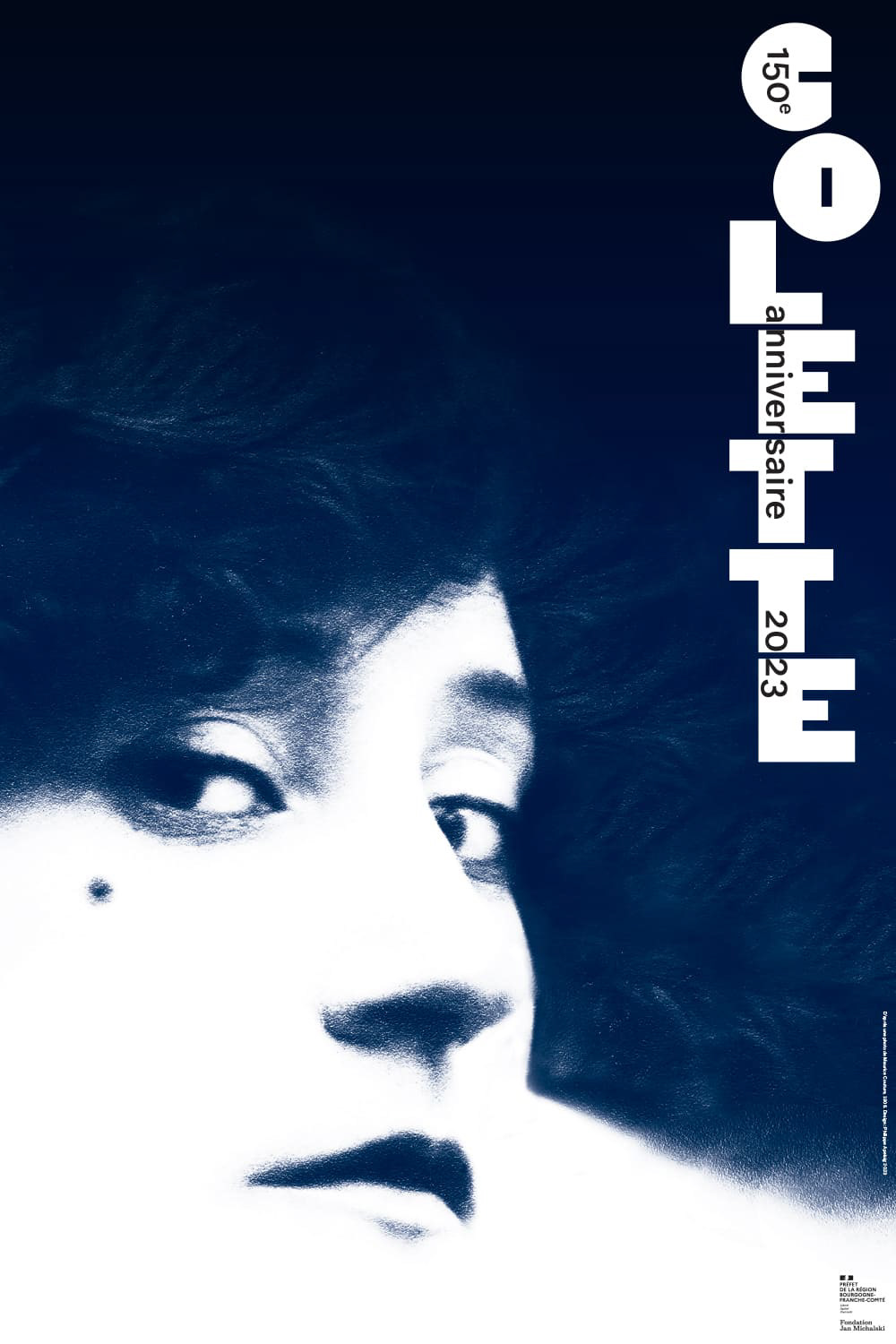 Affiche du 150e anniversaire de la naissance de Colette réalisée par Philippe Apeloig