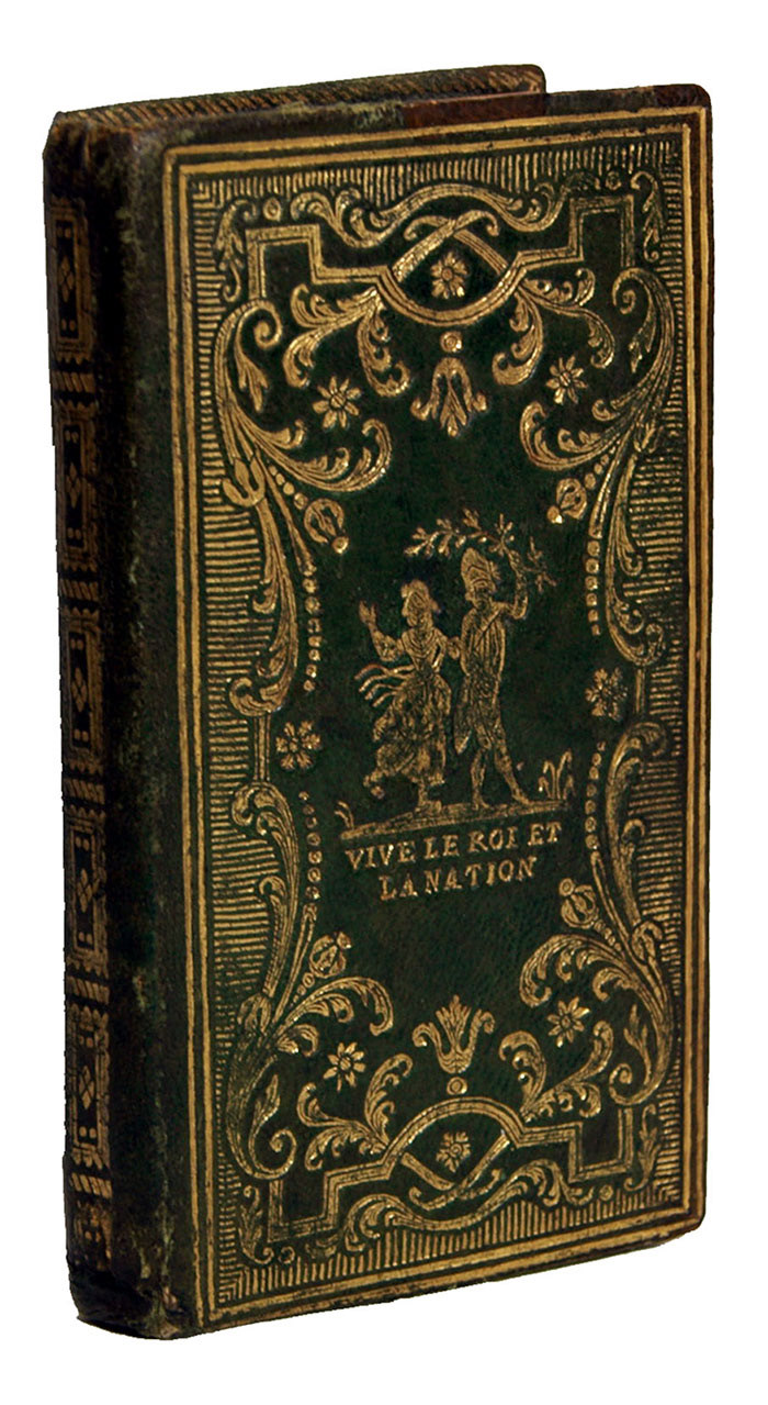 Librairie BUSSER - Almanach pour l'annee 1792, maroquin vert portant l'inscription