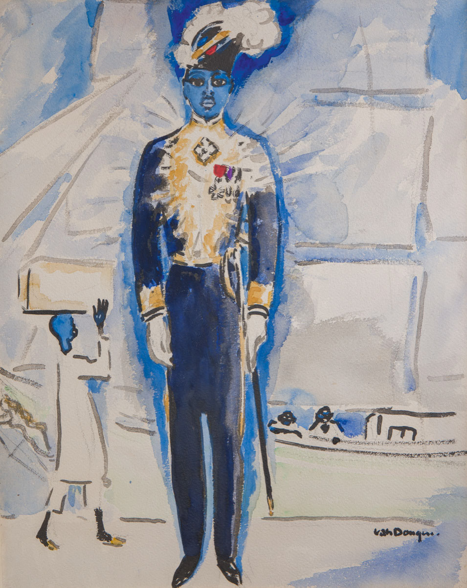 Van Dongen: “Draeger un merveilleux Ambassadeur”, watercolour, 1924.