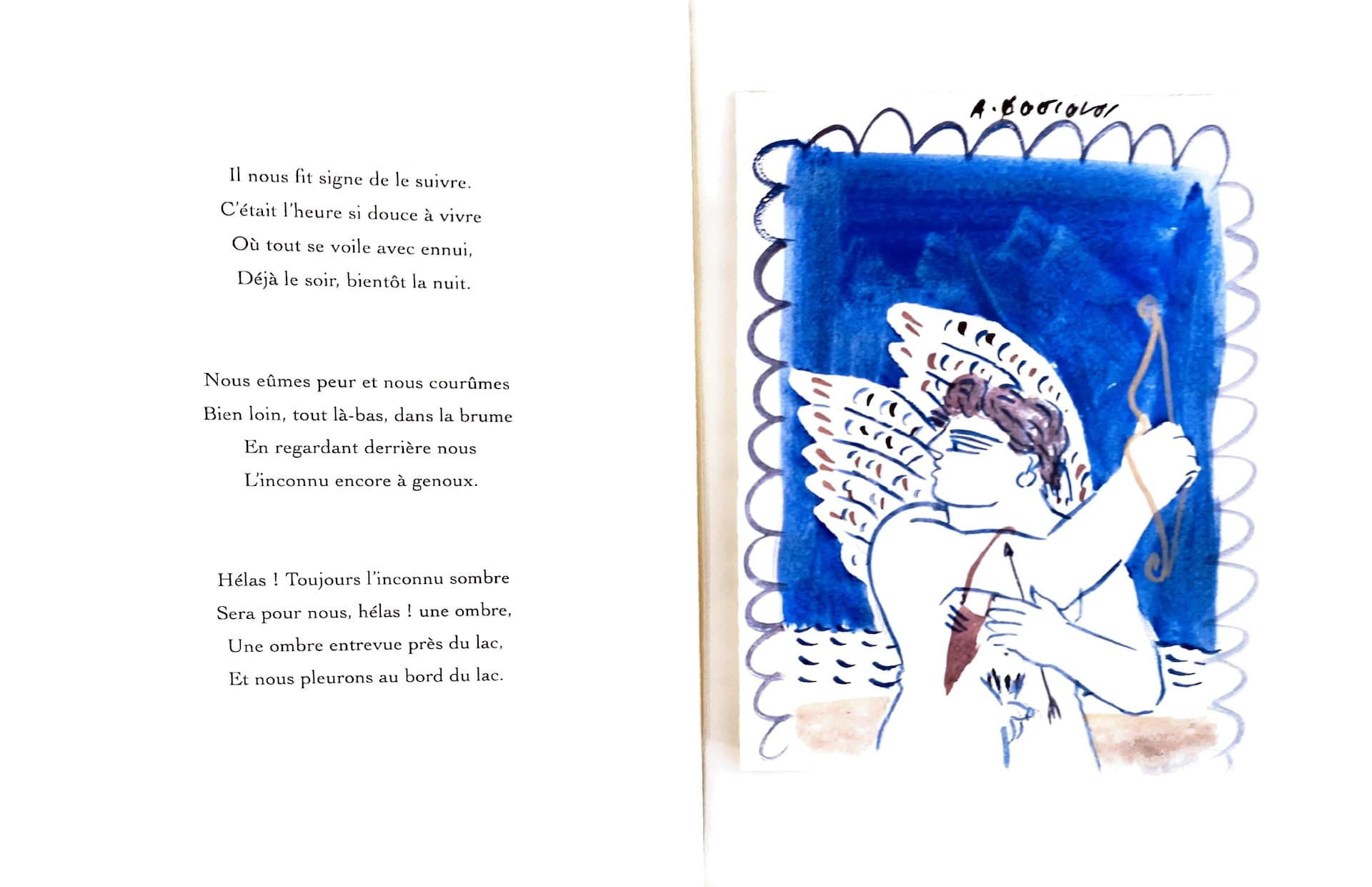 Les soupirs des vierges. Guillaume Apollinaire, Alecos Fassianos, A Bastiano, 2005 Courtesy Alekos Fassianos Museum & Estate