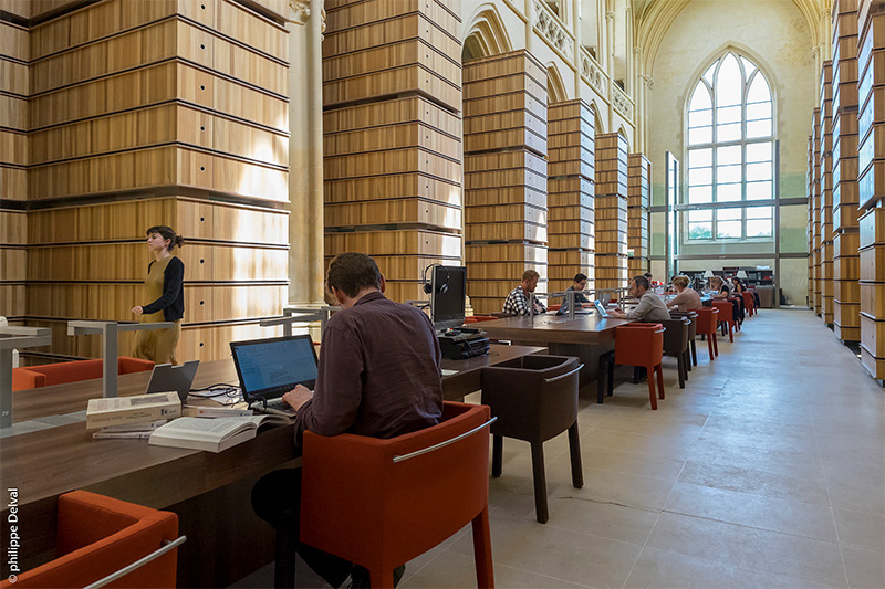 Bibliothèque de l’IMEC, © Philippe Delval