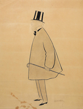 Ink drawing by Cappiello