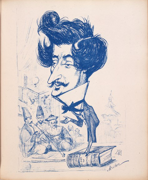 Caricature of a diplomat: in the Album comique des Affaires étrangères, by Joseph Mollard, 1869.