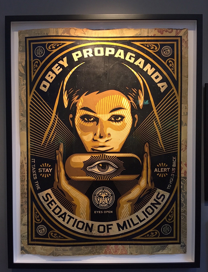 AUTOGRAPHES DES SIÈCLES - Shepard FAIREY. Oeuvre originale et signée du street-artiste américain