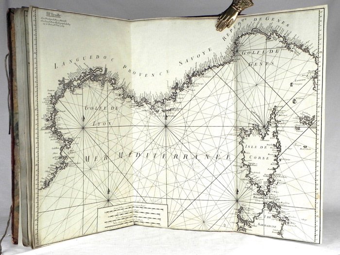 Librairie des CARRÉS - Carte de la mer Méditérranée en Douze Feuilles - Marseille - Joseph Roux - Sue le port St. Jean - 1764