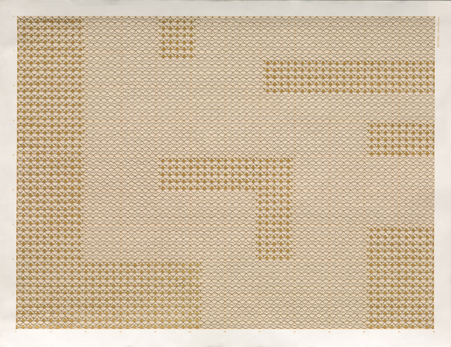 Labyrinthe, ink and gouache on graph paper, 60*45 cm, 2003. Work inspired by Oedipe sur la route, Henry Bauchau, Babel 1992