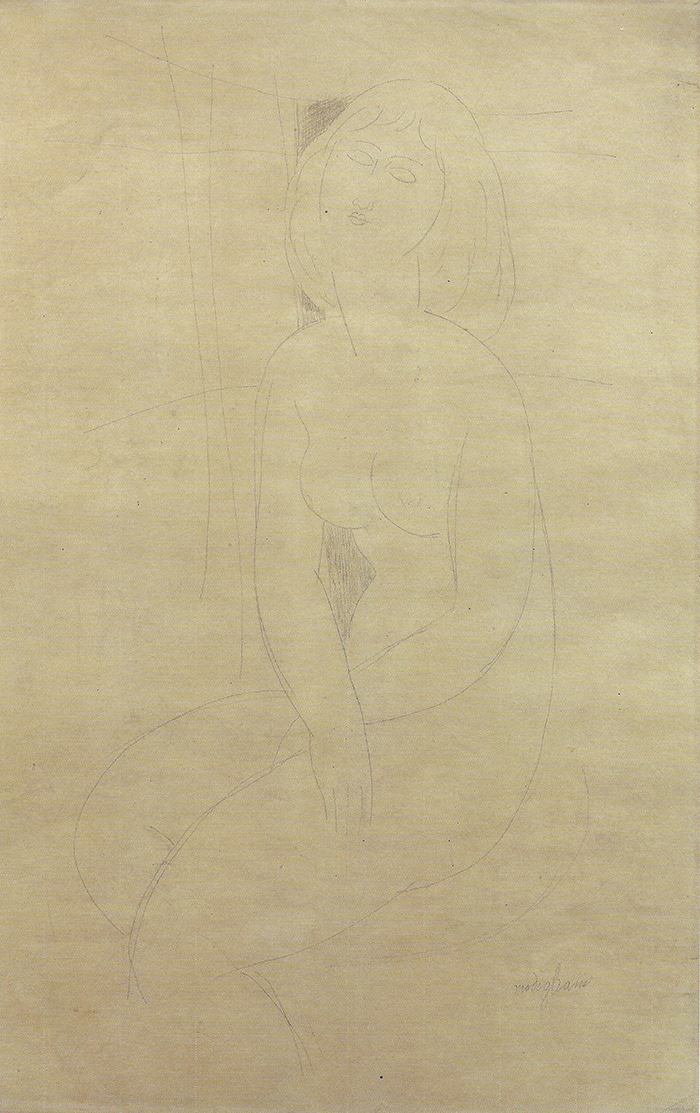 AUTOGRAPHES DES SIÈCLES - Amedeo MODIGLIANI. Dessin original, étude de femme