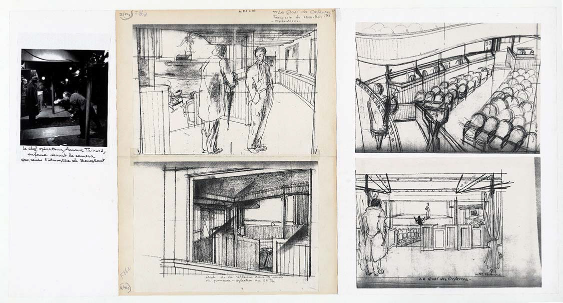 Max Douy's models for Quai des Orfèvres music-hall set directed by Henri-Georges Clouzot