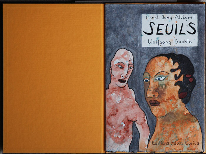 Éditions AL MANAR - Seuils, de Lionel Jung-Allégret. Leporello gravé recto_verso par Wolfgang Buchta