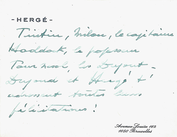 AUTOGRAPHES DES SIÈCLES - HERGE. Lettre évoquant Tintin, Milou, Haddock, etc