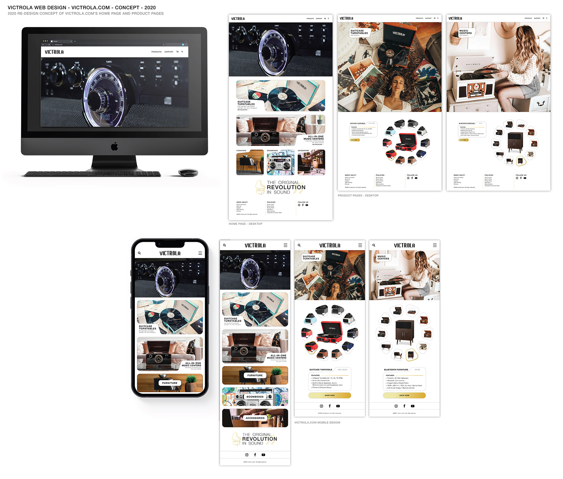 2020 Victrola Website Design Mock