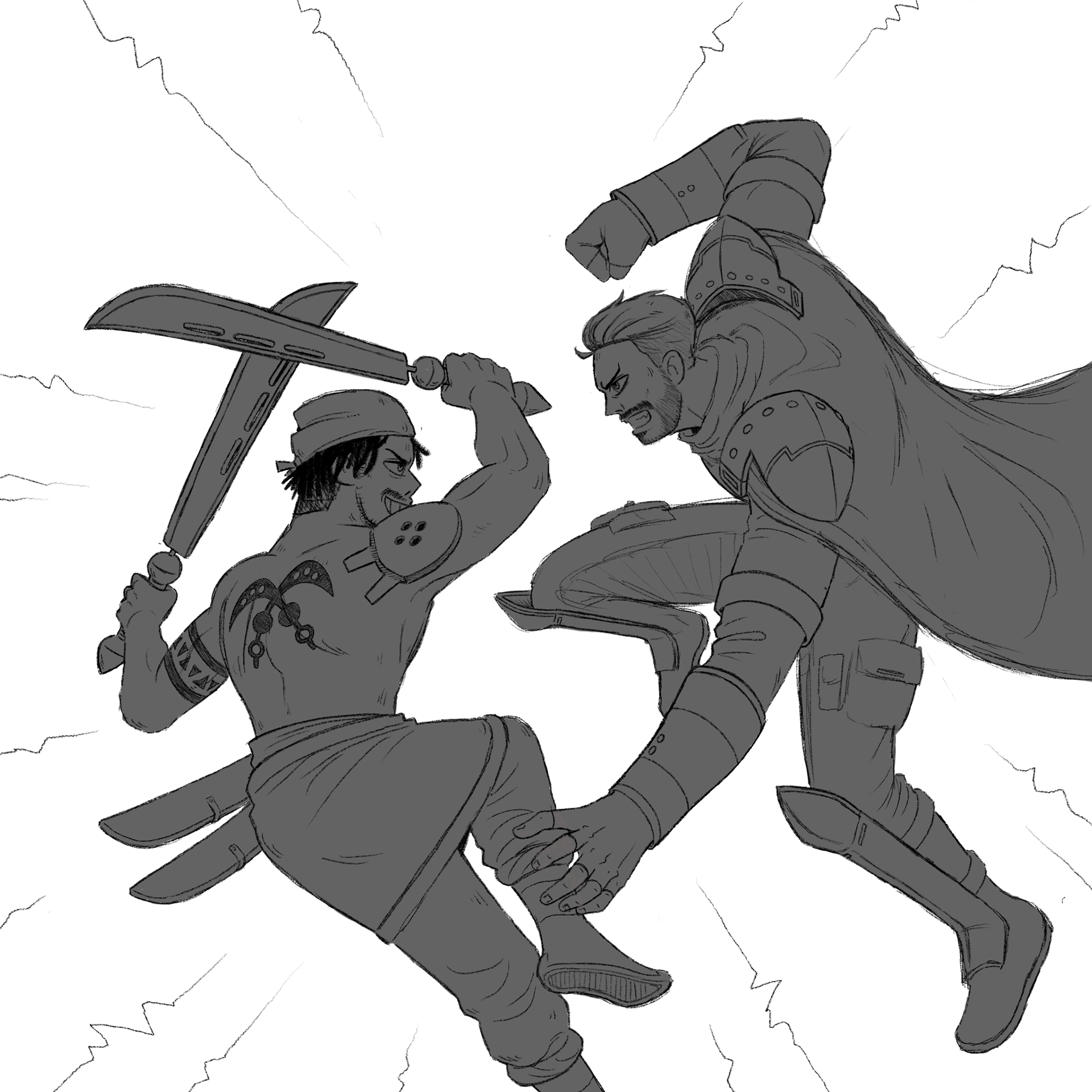Initial sketch version of the cover