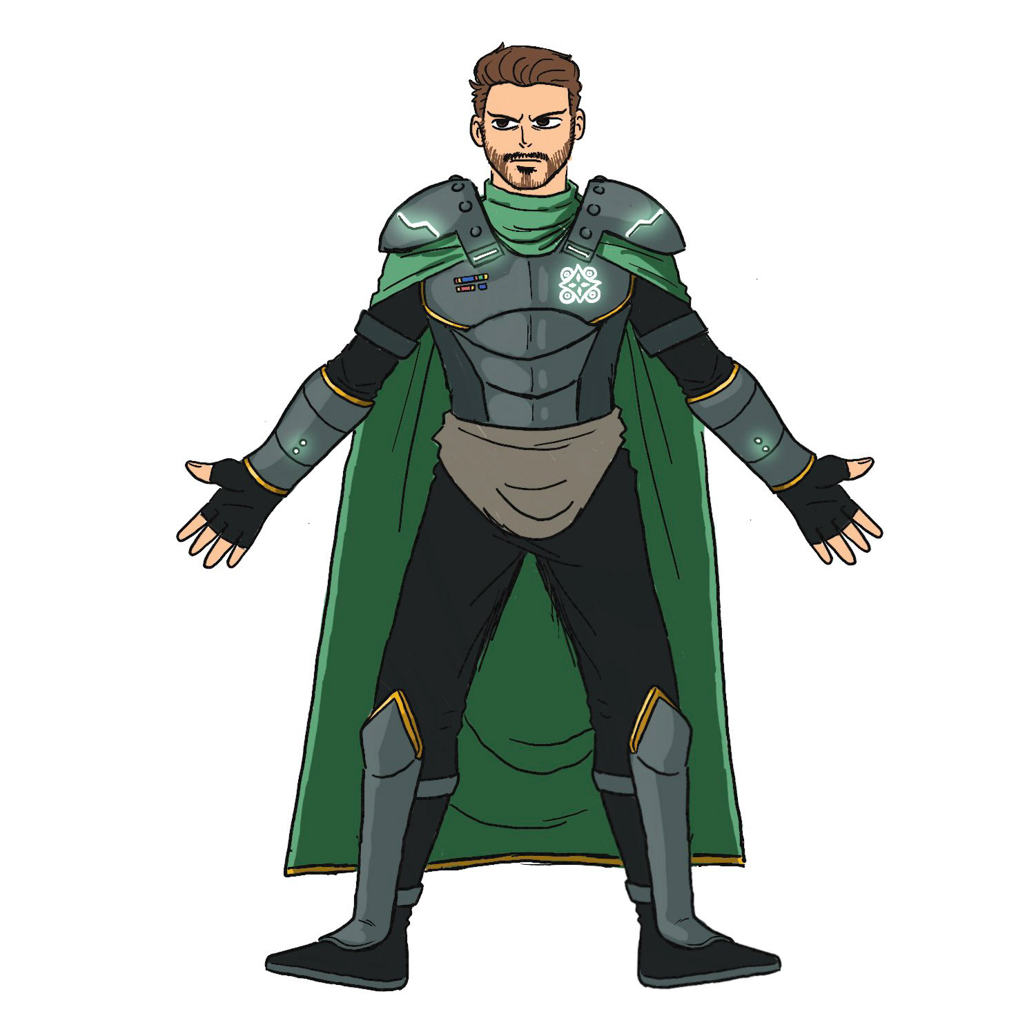 Rough design for the character "Auso Baru"